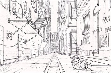Alley By Longjh On Deviantart In 2021 Point Perspective 1 Point