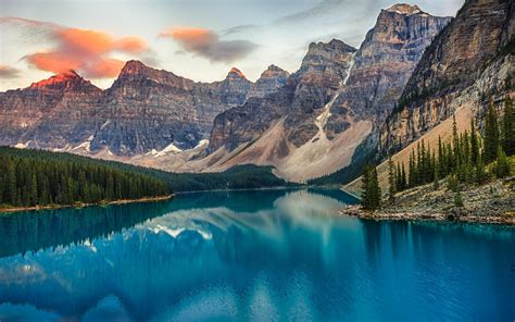 Valley Of The Ten Peaks At Moraine Lake Wallpaper Nature Wallpapers