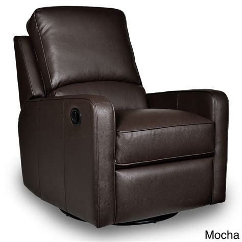Swivel Recliner Leather Perth Glider Chair Furniture Contemporary ...