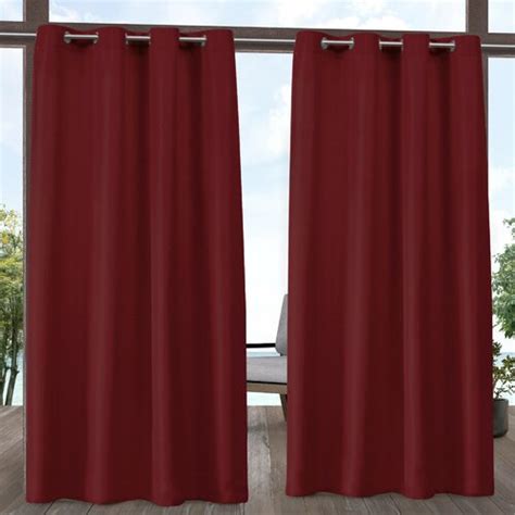 Ebern Designs Haoxuan Solid Room Darkening Outdoor Grommet Curtain