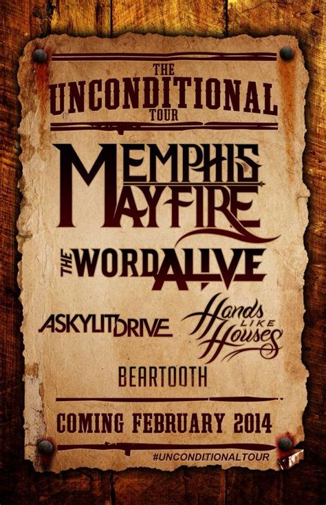 The Unconditional Tour 2014 Memphis May Fire The Word Alive A Skylit