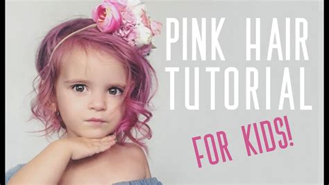 The hair color with brown streaks on black hair is good for party wear. PINK HAIR | For kids! Hair Dye Tutorial - YouTube