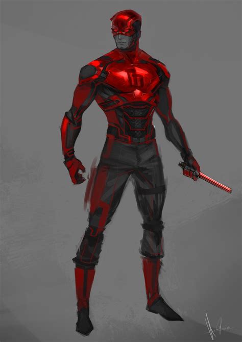 Artstation Daredevil Rough Concept Wip Rose Davies Marvel