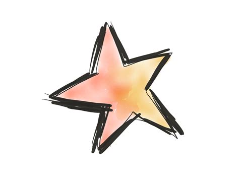 Star Doodle Sketch Hand Drawing Png Picpng