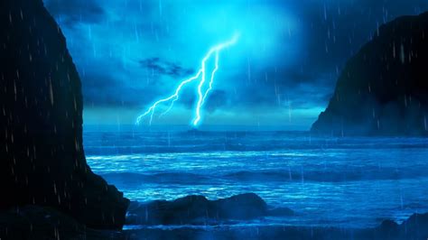 Thunderstorm And Rain Sounds With Ocean Waves White Noise 10 Hours For