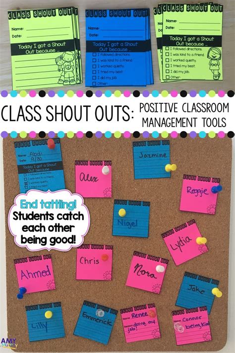 Class Shout Outs A Positive Classroom Management Tool To End Tattling Positive Classroom