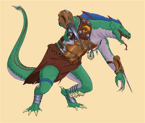 Oc Raggaav Lizardfolk Fighter Characterdrawing Character Art