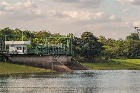 Floodgate The Dam On The River Stock Image Image Of Water Irrigation