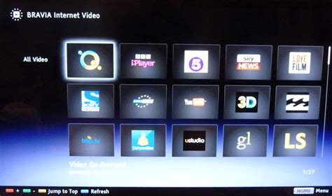 Never miss an update again! Sony Bravia Internet Video smart TV platform Review ...