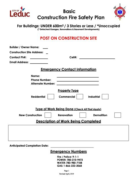 46 Great Safety Plan Templates Construction Site Specific Patient