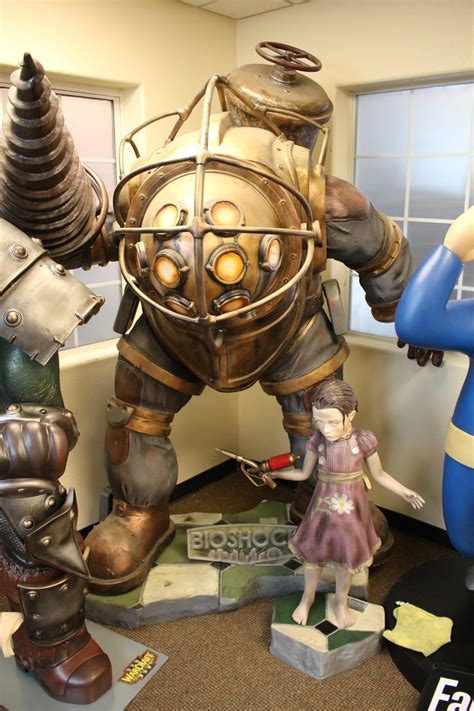 Bioshock Big Daddy And Little Set Of 2 Life Size Statue Video Game Prop