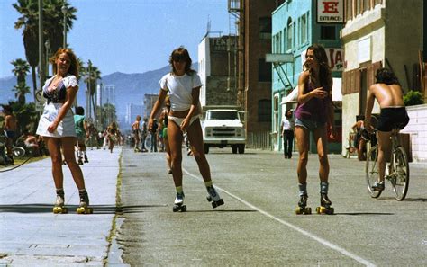 Interesting Vintage Photographs Of Roller Skaters At Venice Beach California In