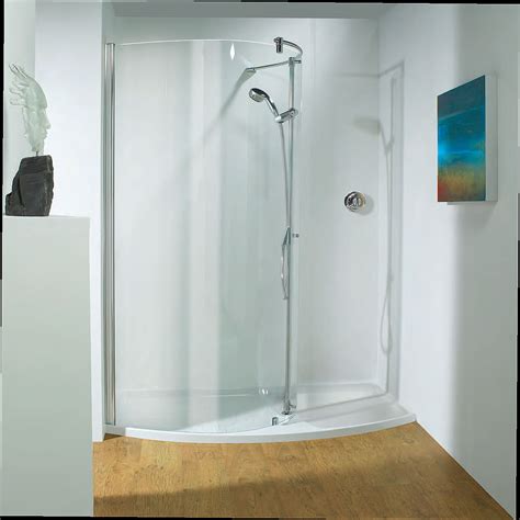 Ultimate 1400mm Rh Curved Recess Walk In Package With Shower Tower