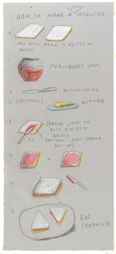 How To Make A Jam Sandwich I Just Love The Way This Is Illustrated