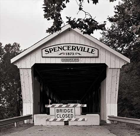 Historic Covered Bridge In Spencerville Indiana Photograph By