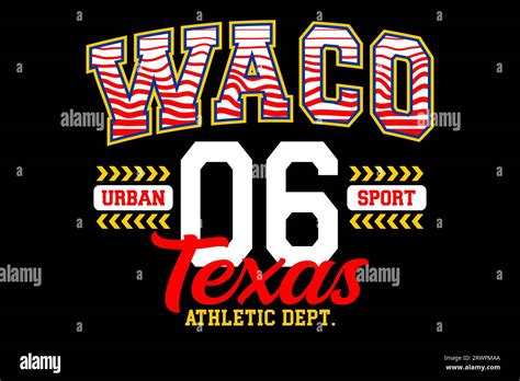 Wacotexas Urban Style Vintage College For T Shirt Posters Labels Etc Vector Design Stock