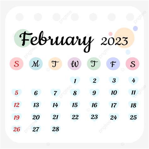 Calendar February 2023 Calendar 2023 February Design Png And Vector