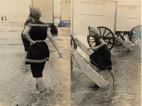Womens 19th Century Bathing Suits Hot Seaside Summertime Fun