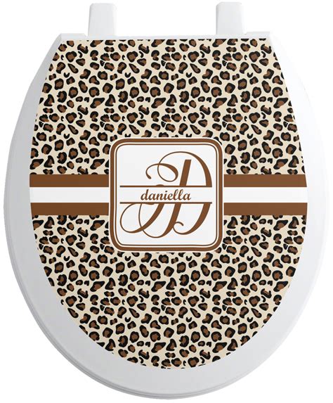Custom Leopard Print Toilet Seat Decal Personalized Youcustomizeit