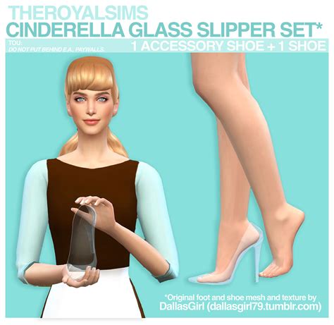 Theroyalsims Cinderella Glass Slipper Set This Is A Set Of 2 Shoe Items