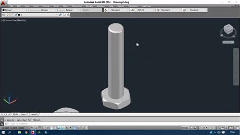 Autocad Tutorial For Nut And Bolt 3d Youtube