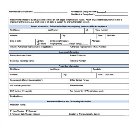 Sample Caremark Prior Authorization Form - 8+ Free ...