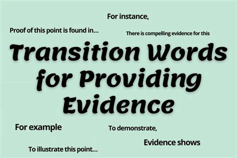 25 Best Transition Words For Providing Evidence 2024