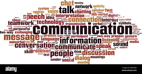 Communication Word Cloud Concept Vector Illustration Stock Vector