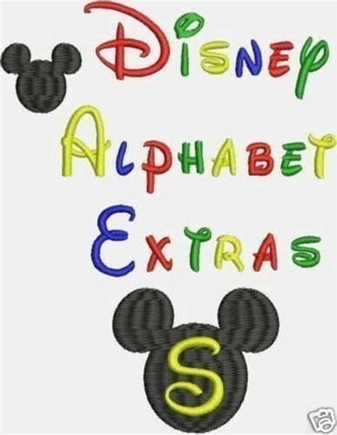 Disney Alphabet Font Machine Embroidery Designs Mouse Buy 2