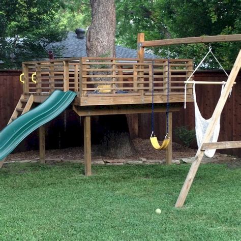 70 Awesome Small Backyard Playground Landscaping Ideas Tree House