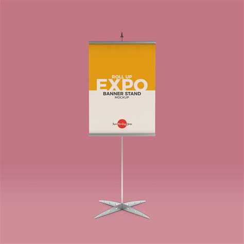 Free-Roll-Up-Expo-Banner-Stand-Mockup | Banner mockup, Banner stands, Banner template