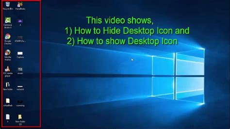 How To Hide Desktop Icons Show Desktop Icons Windows 10 Youtube