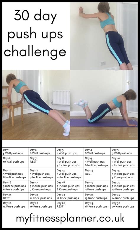 Chest Exercises For Women 30 Day Press Ups Challenge Fitness