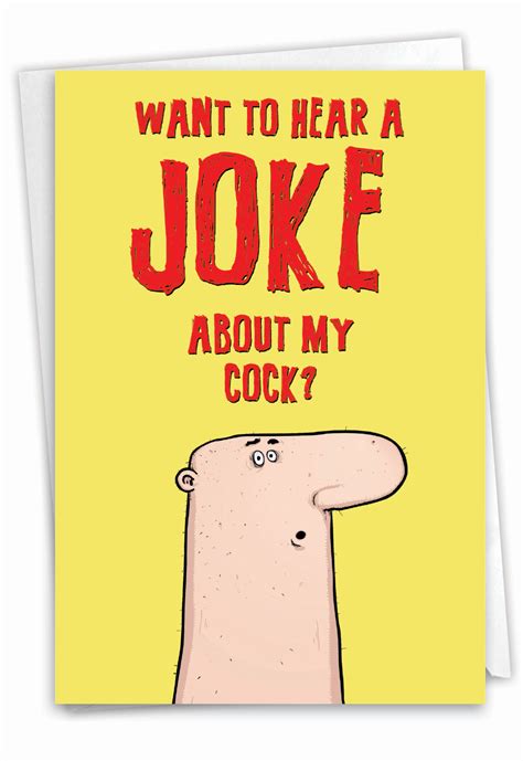 joke about my cock funny birthday greeting card