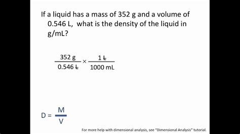 It is calculated by using the formula the unit of land area should be square miles or square kilometers. Density Calculations - Chemistry Tutorial - YouTube