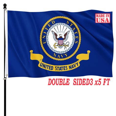 buy double sided navy emblem 3x5 united states navy for outdoor usn american navy pennant new