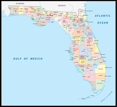 Map Of Florida Cities And Towns Printable City Maps