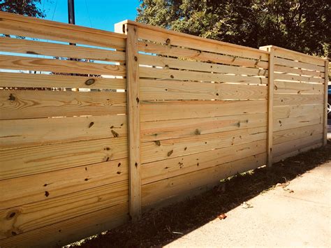 Horizontal Board Privacy Wood Fence Contemporary Wood Fence Design