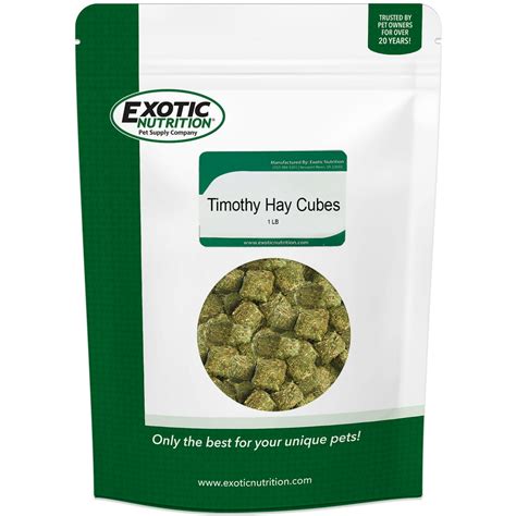 Exotic Nutrition Timothy Hay Cubes 1 Lb