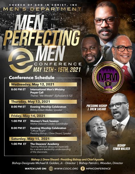 Men Perfecting Men E Conference Church Of God In Christ