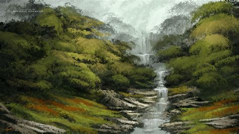Concept Art And Photoshop Brushes Digital Landscape Painting Loose
