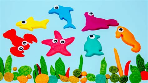 Learn Sea Creatures And Colors With Play Doh Youtube