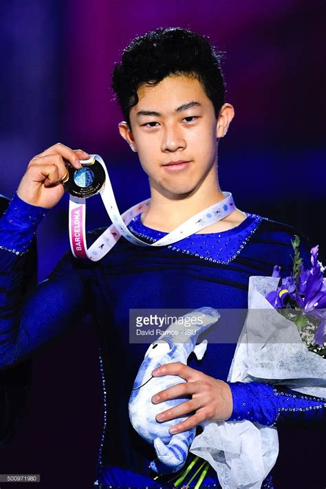 Nathan Chen Of United States And Gold Medal Poses During The Junior Men