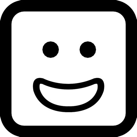 Smiling Square Face Vector Svg Icon Svg Repo