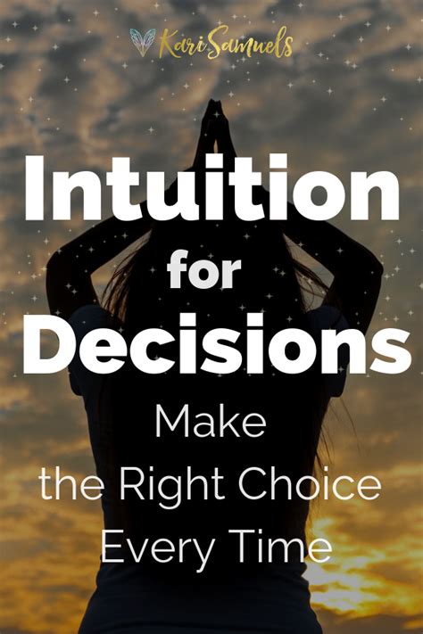 Intuition For Decisions How To Make The Right Decision Every Time In This Video Youll Learn