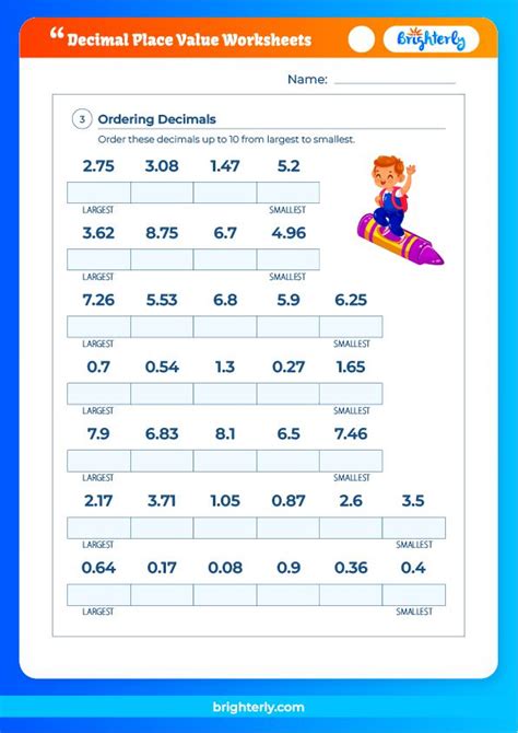 Free Printable Decimal Place Value Worksheets For Kids