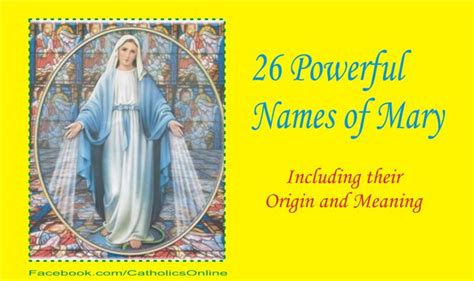 26 Powerful Names Of Mary Including Their Origin And Meaning 1