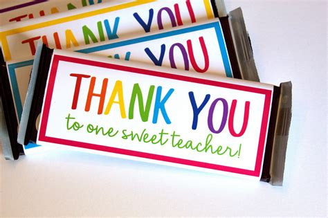 Teacher Appreciation Printable Candy Bar Wrappers Teachers Week Ts