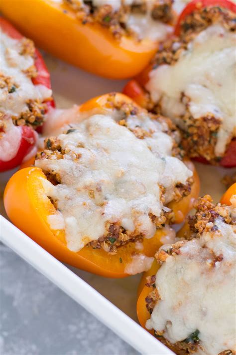 Turkey Quinoa Stuffed Peppers The Clean Eating Couple