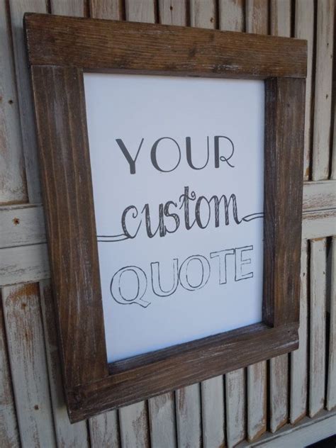 Your Custom Quoteframed Art Printwood By Thewoodedlane On Etsy